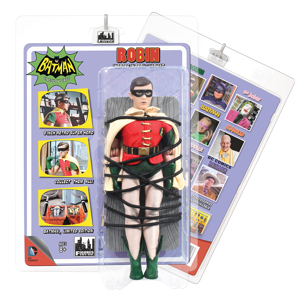 Batman 66 Classic TV Show Retro Style 8 Inch Figures Heroes In Peril Robin