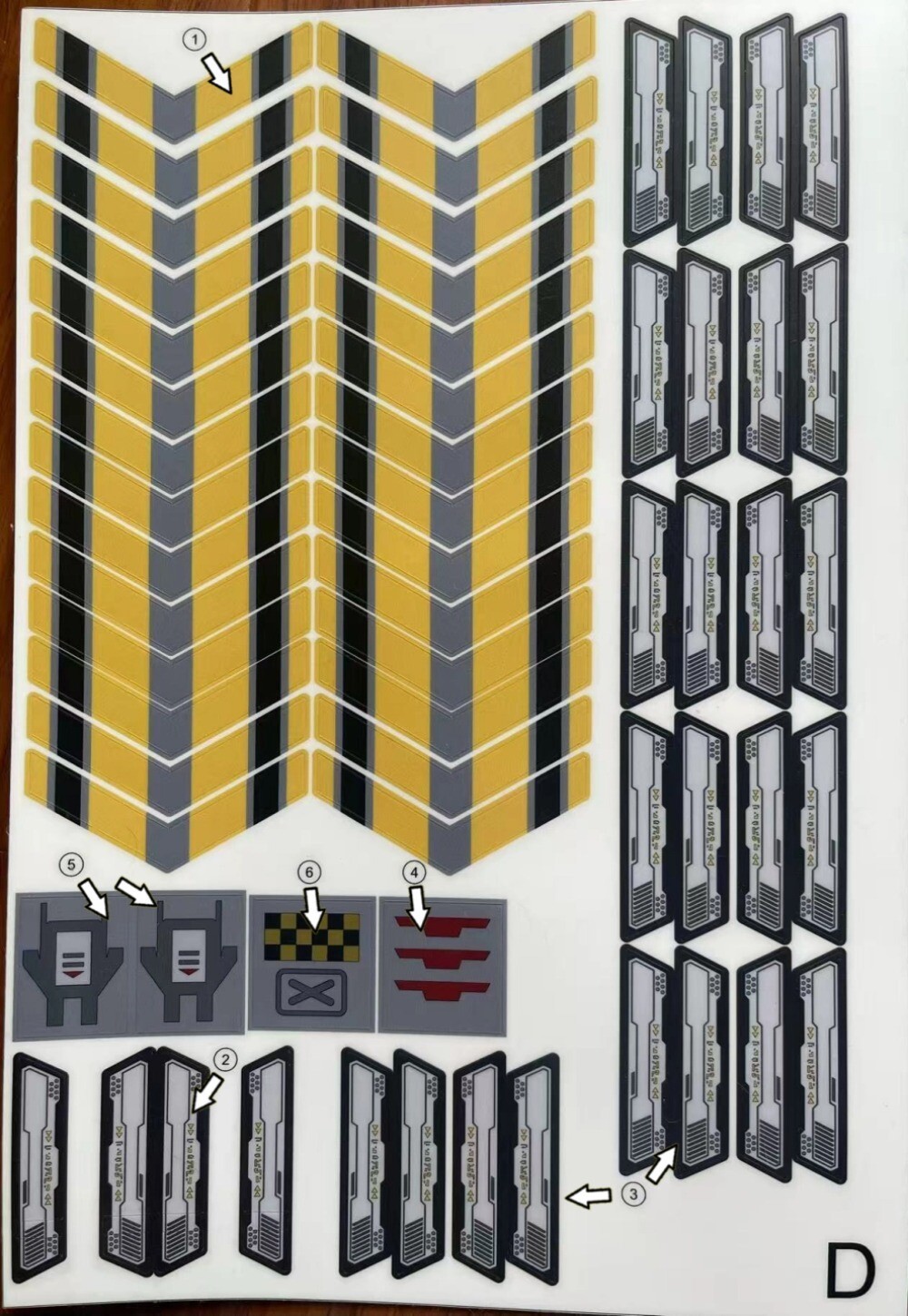 PVC Plastic Sticker&Muzzle Upgrade Kit For W-resources M01 Steel Fortress