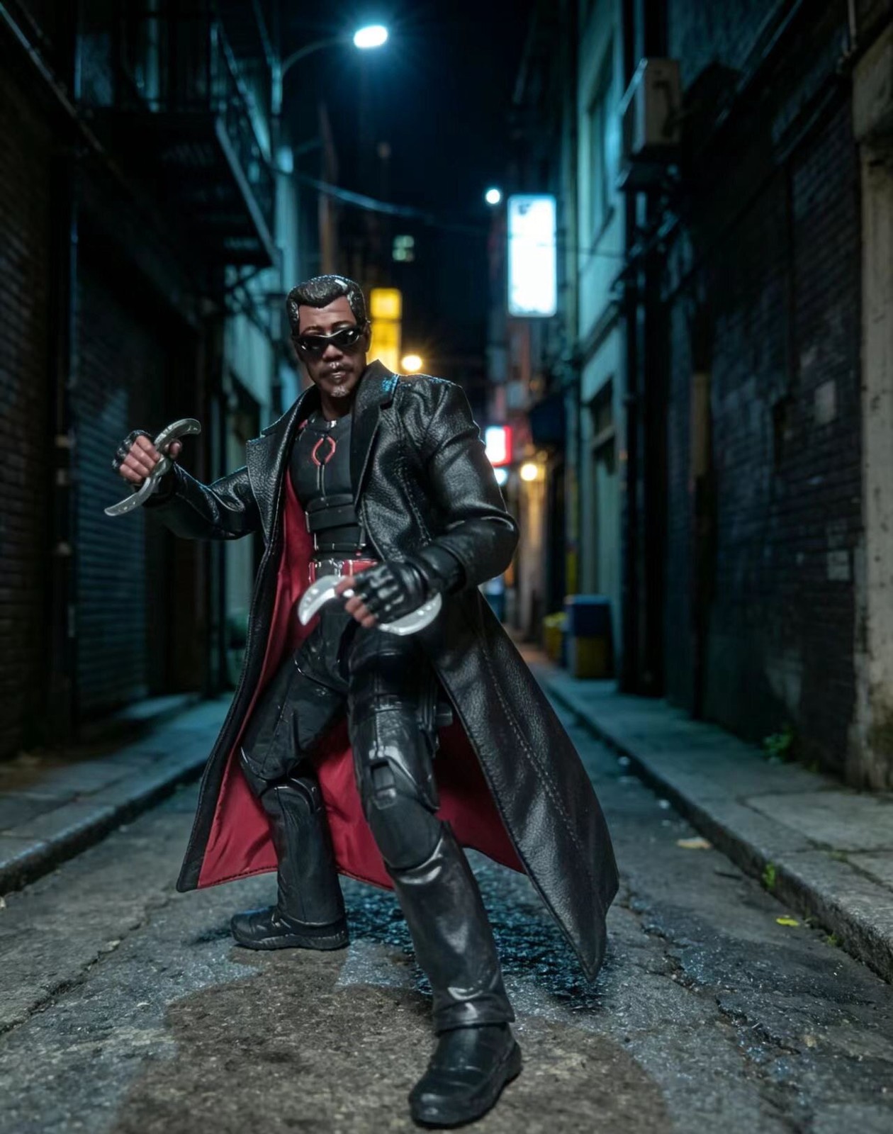 1/12 black overcoat for 6″ blade figure SHF Nota Mezco MixMax PHICEN Figma ❶USA❶