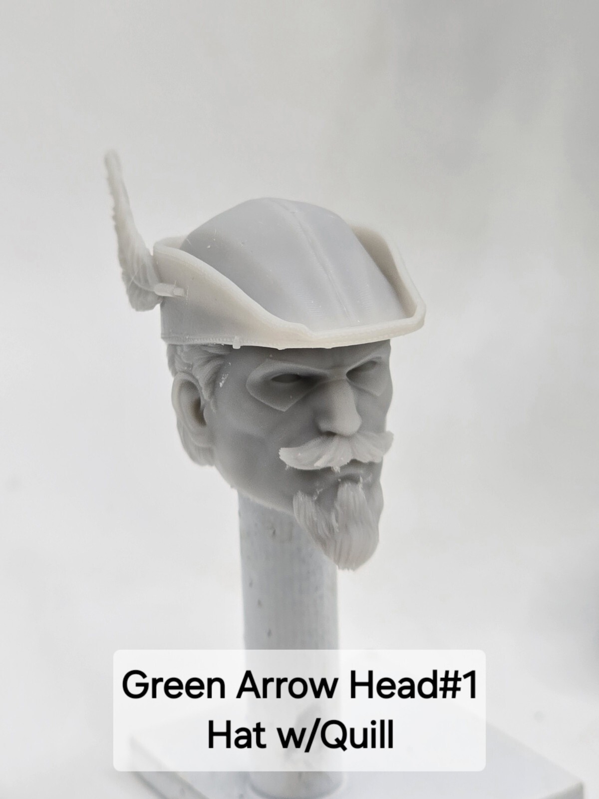 3d Print CLASSIC GREEN ARROW HEAD#1 1:10 Select DC MULTIVERSE