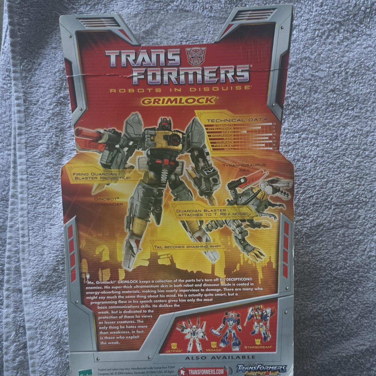 Transformers Deluxe Classic 6″ GRIMLOCK firing Missle launcher blaster 2006 MOC