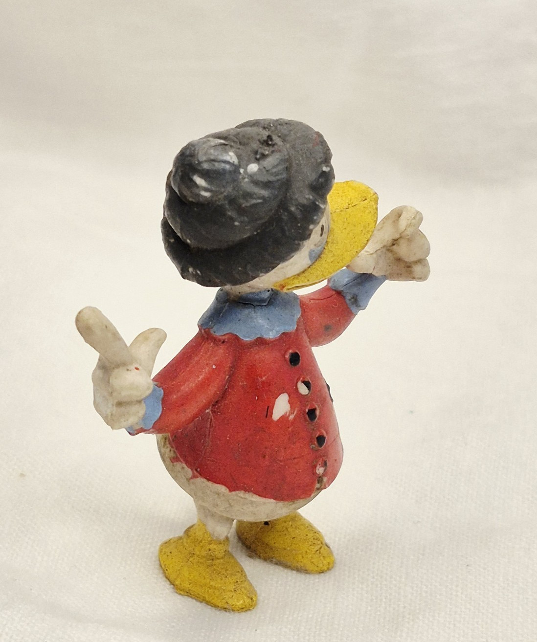 VTG Grandma Duck – Heimo Red Jacket PVC Plastic Figure 2″t – Walt Disney