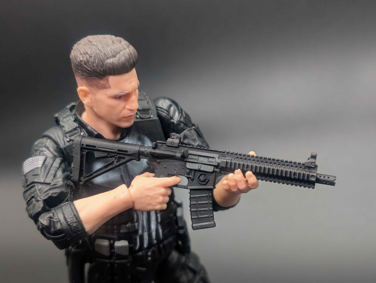 1/12 scale 3D printed standard M4 for classified valaverse marvel legends