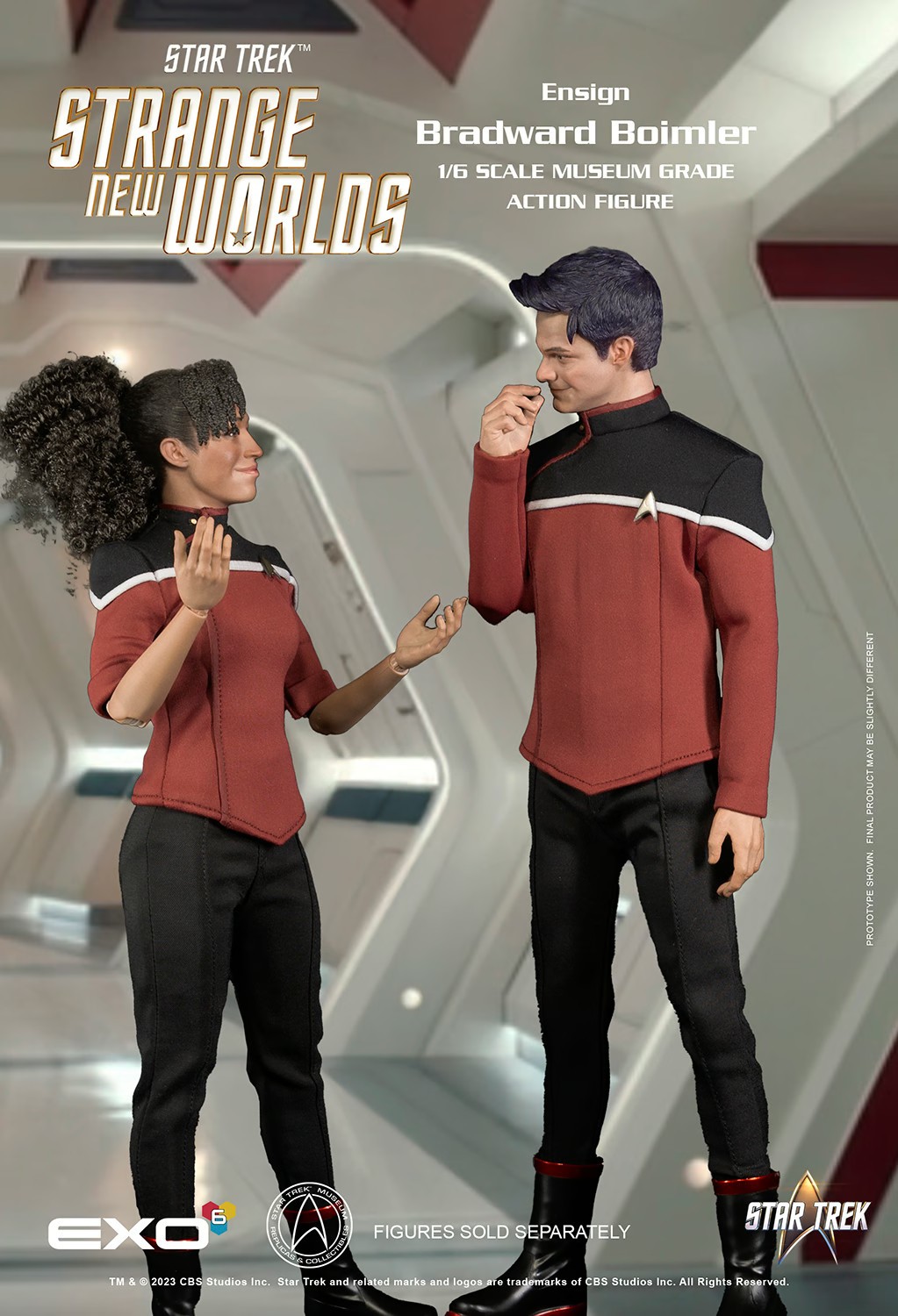 EXO-6 Star Trek: SNW Ensign Bradward Boimler 1/6 Scale 12″ Figure In Stock