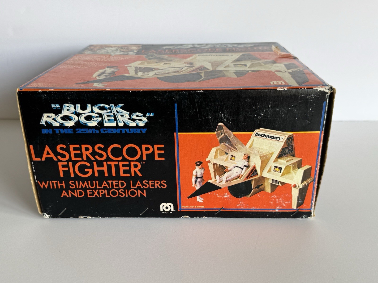 Vintage 1979 Mego Buck Rogers Laserscope Fighter In Open Box Complete White!
