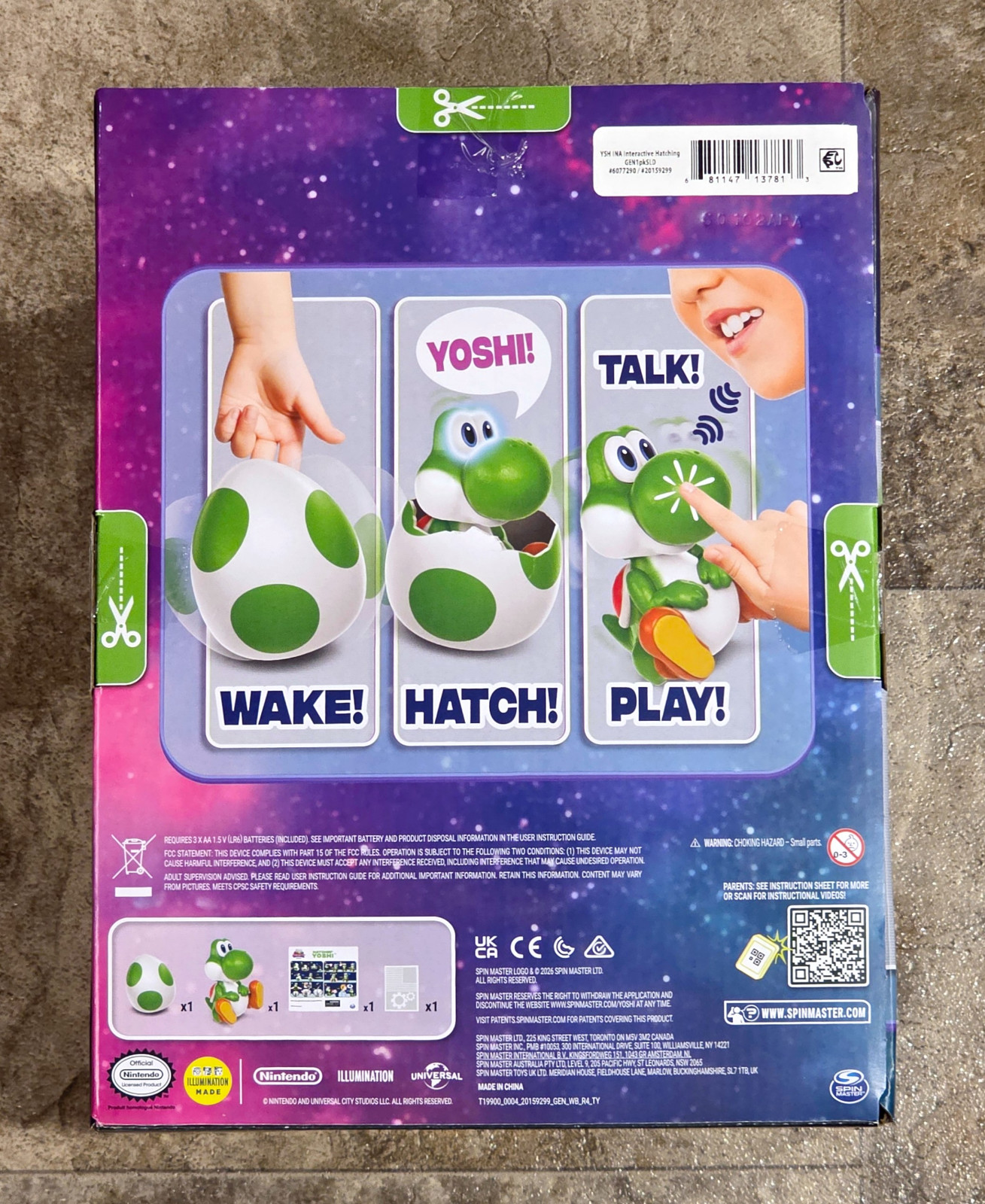 Hatchin’ Yoshi The Super Mario Galaxy Movie Interactive Egg Toy NEW IN HAND