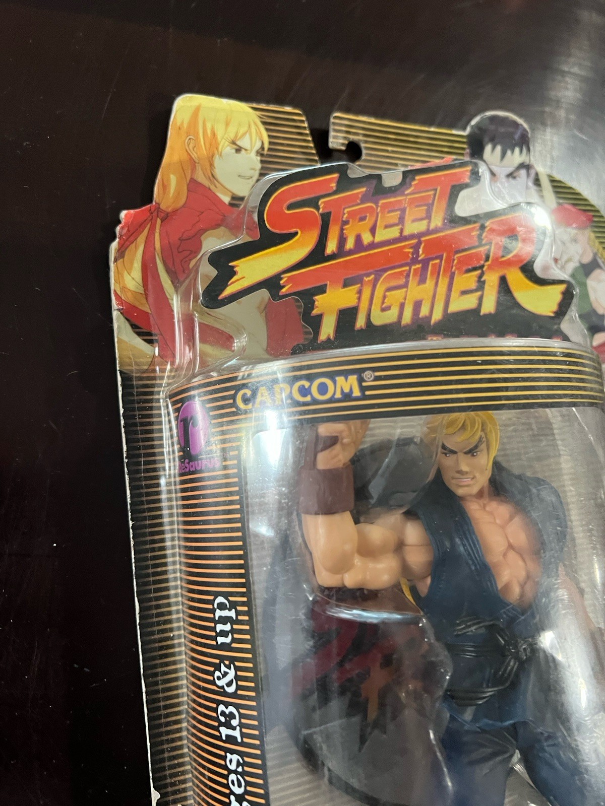 Street Fighter action figure Ken player two figure Resaurus 1999 capcom