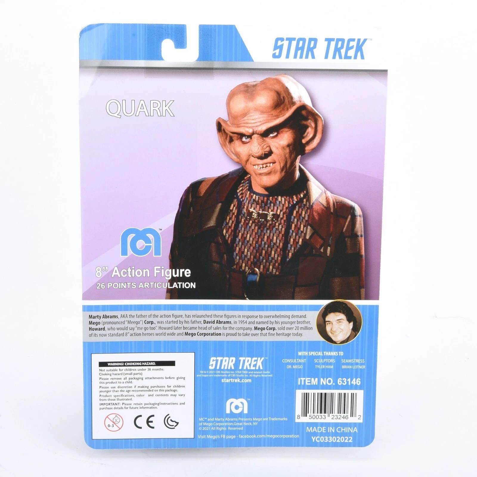 Mego Star Trek Quark 8-inch TV show Action Figure Model Toys Gift