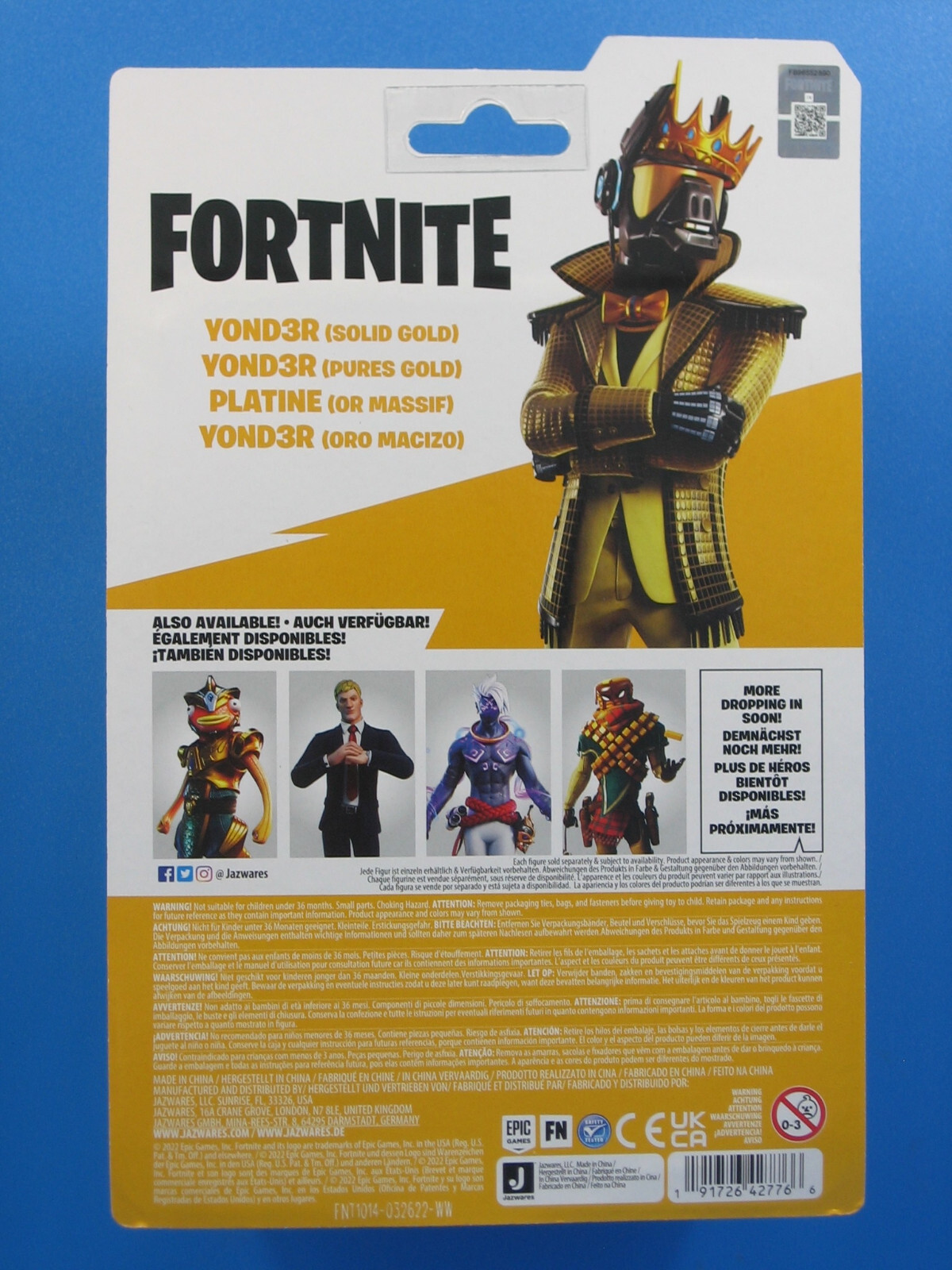 Fortnite Yond3r 4″ Action Figure 2022 Yonder Solid Gold MOC Video Games Jazwares