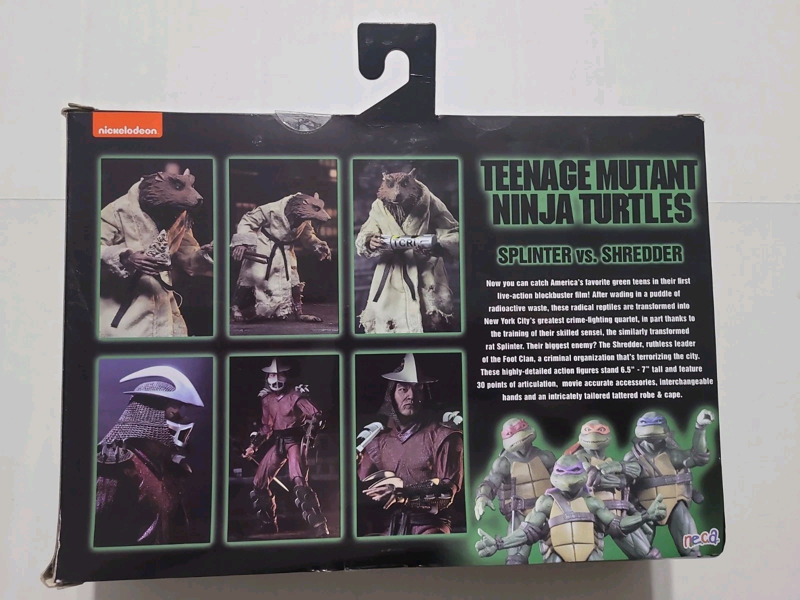 Neca TMNT Movie 7″ Action Figure 2 Pack SPLINTER & SHREDDER Dinged Box Sealed