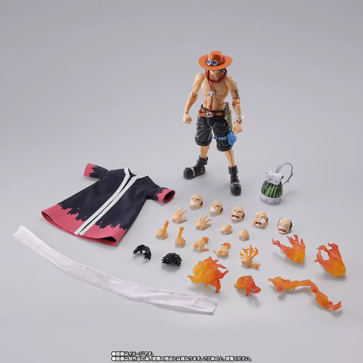 Bandai One Piece S.H.Figuarts Portgas D. Ace Fire Fist Action Figure SHF Toy New