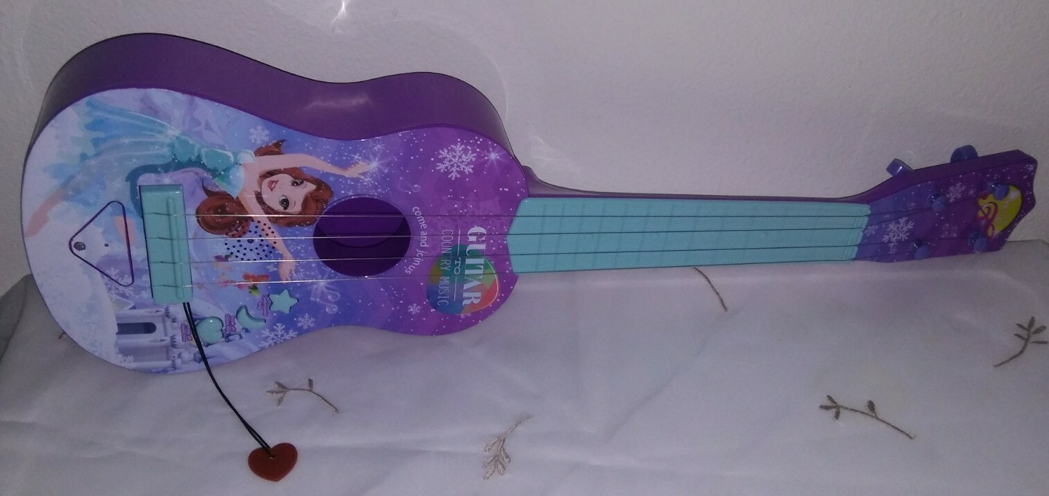 LEXIBOOK DISNEY FROZEN II ELSA & ANNA My First Guitar 21 in Introduce Kids Music