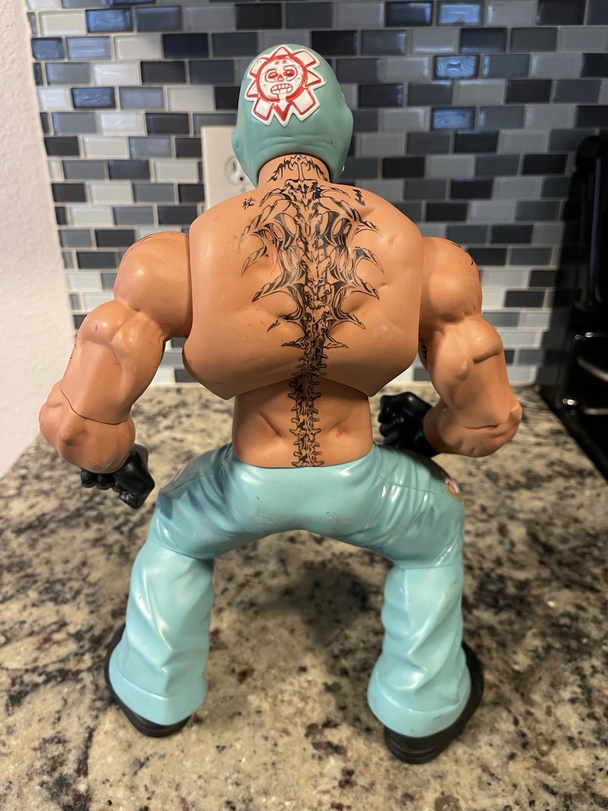 Rey Mysterio Ring Giants 14” Jakks Great condition light wear and scratches