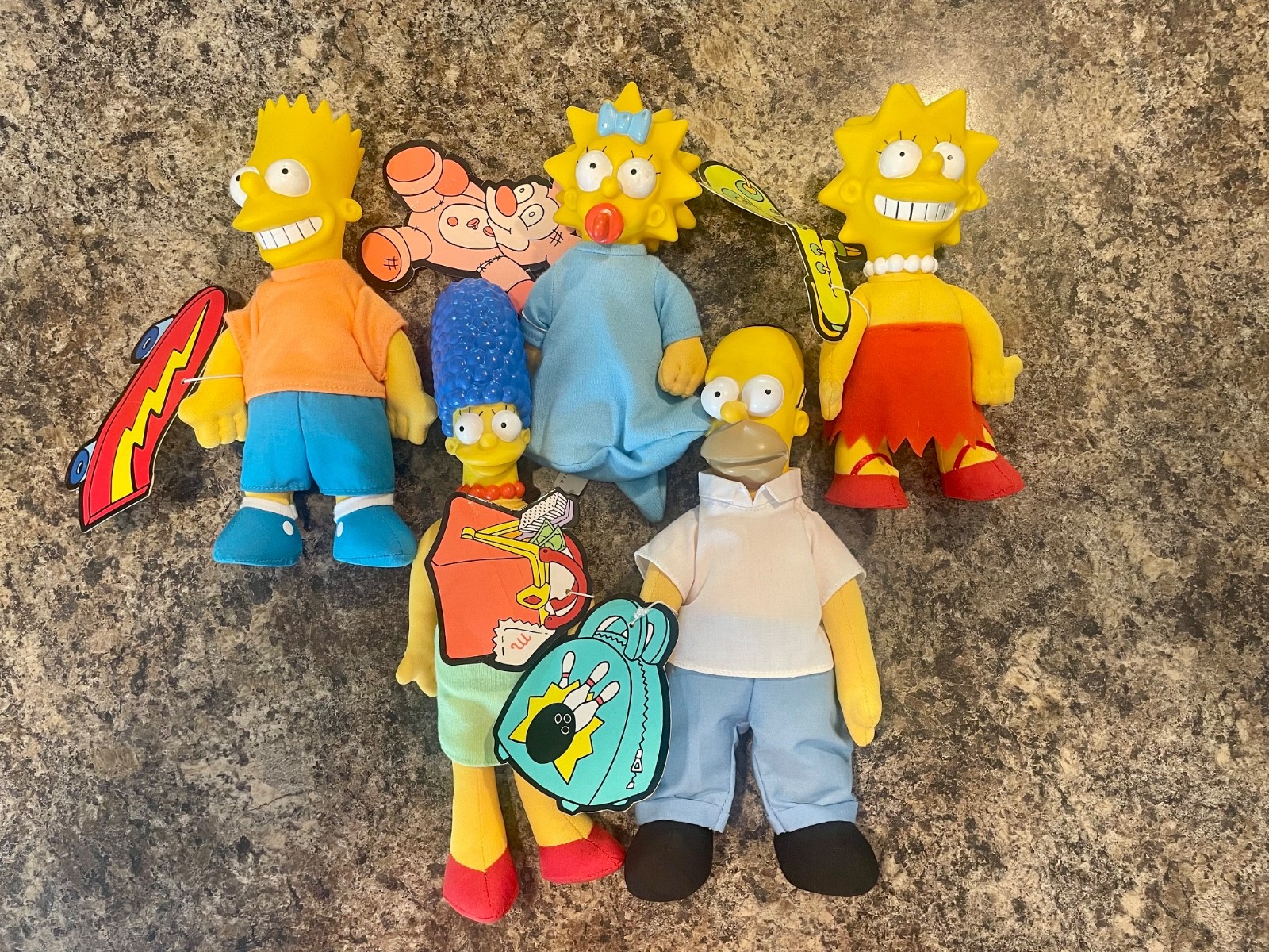 Vintage 1990’s set, Bart Simpson collector dolls, all 5, New with Tags!