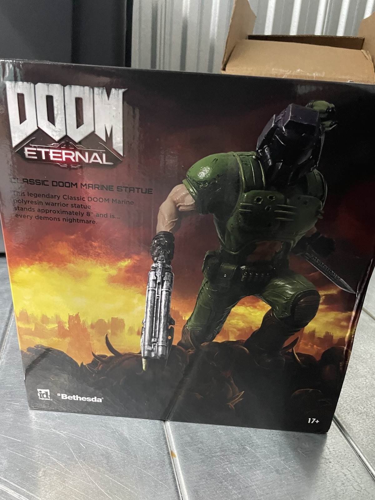 Doom Eternal Classic Doomguy Marine Slayer Polyresin 8″ Statue Figure Bethesda