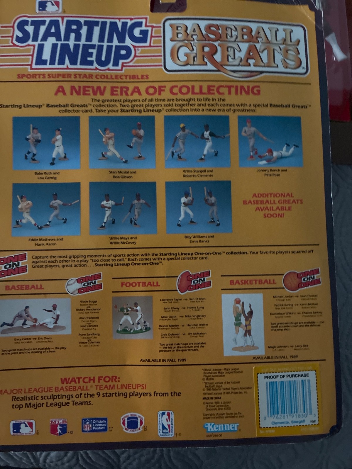 1989 Kenner SLU Starting Lineup – Baseball Greats – Clemente & Stargell Pirates