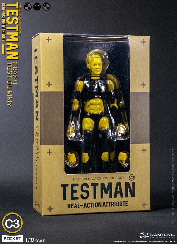 DPS10: DAMTOYS 1/12 scale Crash Test Dummy Testman C3 Action Figure