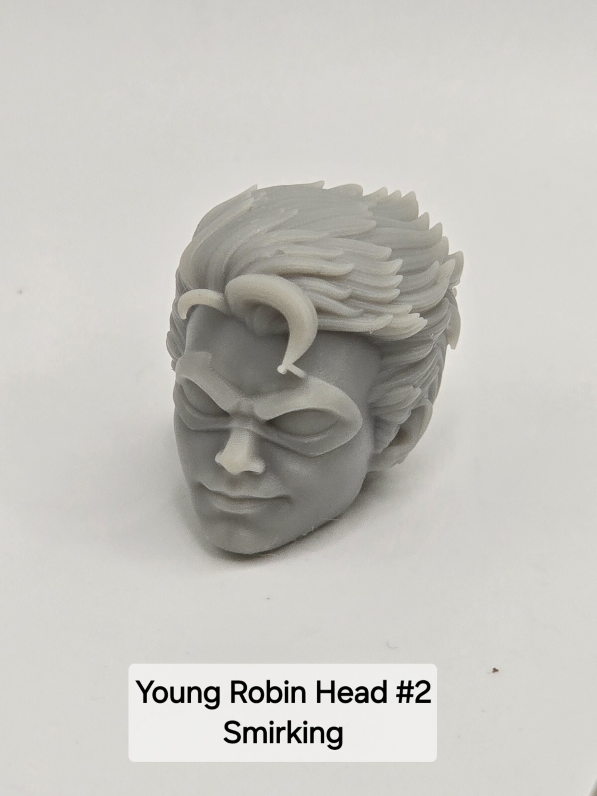 3d Printed YOUNG DICK GRAYSON ROBIN Head #2 1:10 7″ LEGENDS COMIC MULTIVERSE
