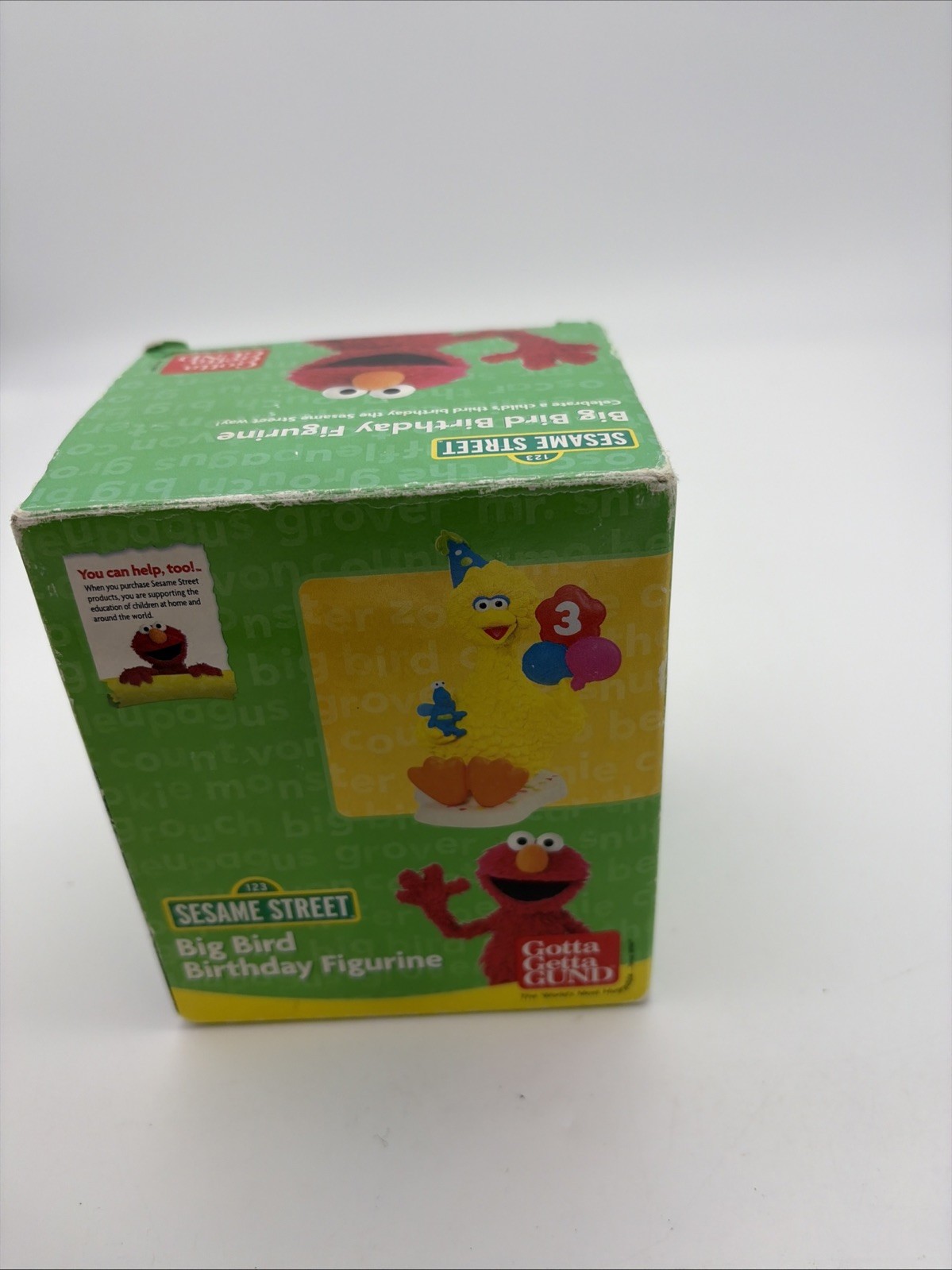 Vtg Sesame Street Big Bird Birthday PVC Figure 3 Years Gums 2005