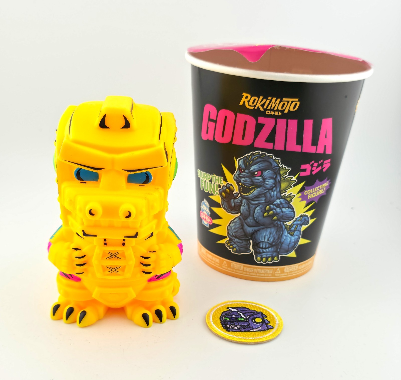 Rokimoto Godzilla Black Light Mecha Godzilla Super 1/48 Rare Figure Patch Cup