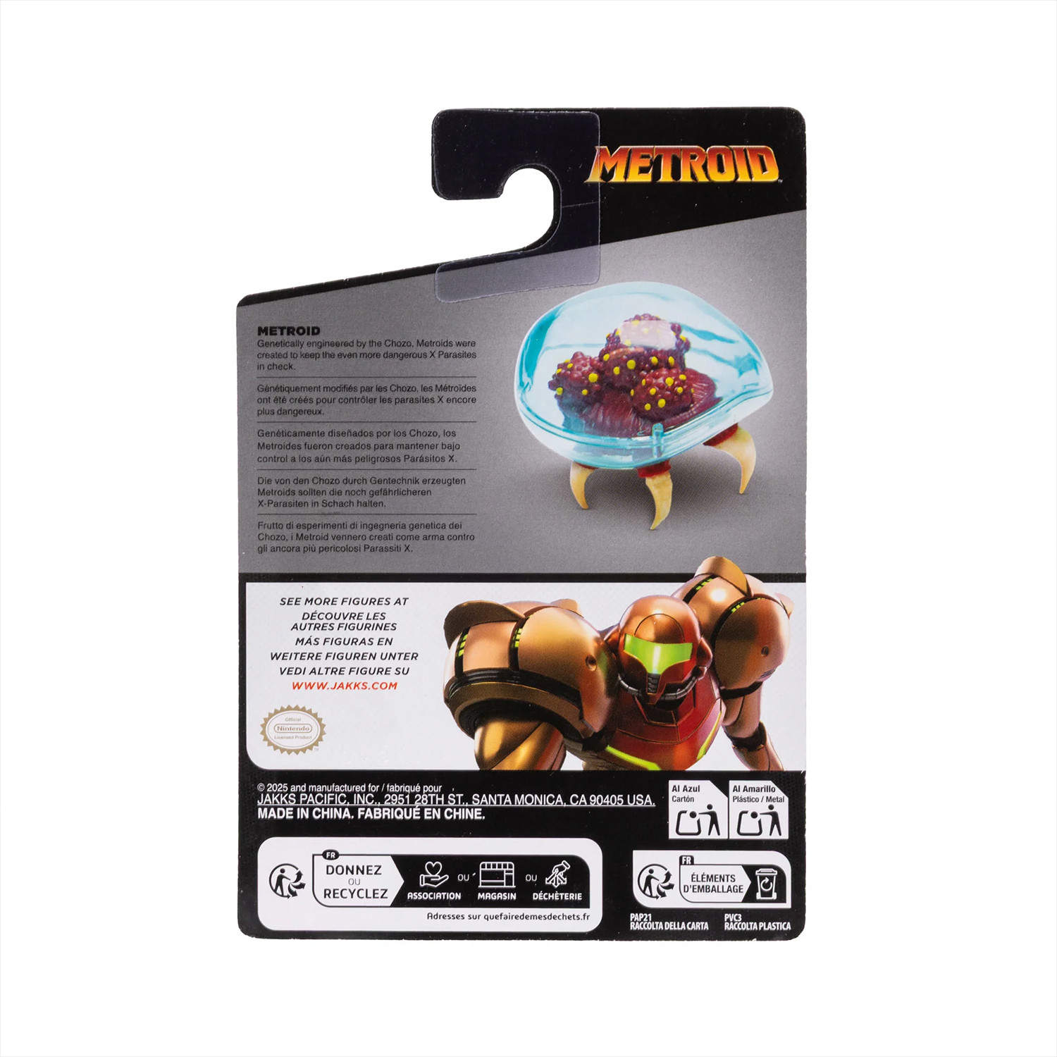 Metroid Prime Figure 2.5 inch Metroid World of Nintendo 3 Points of Articulation