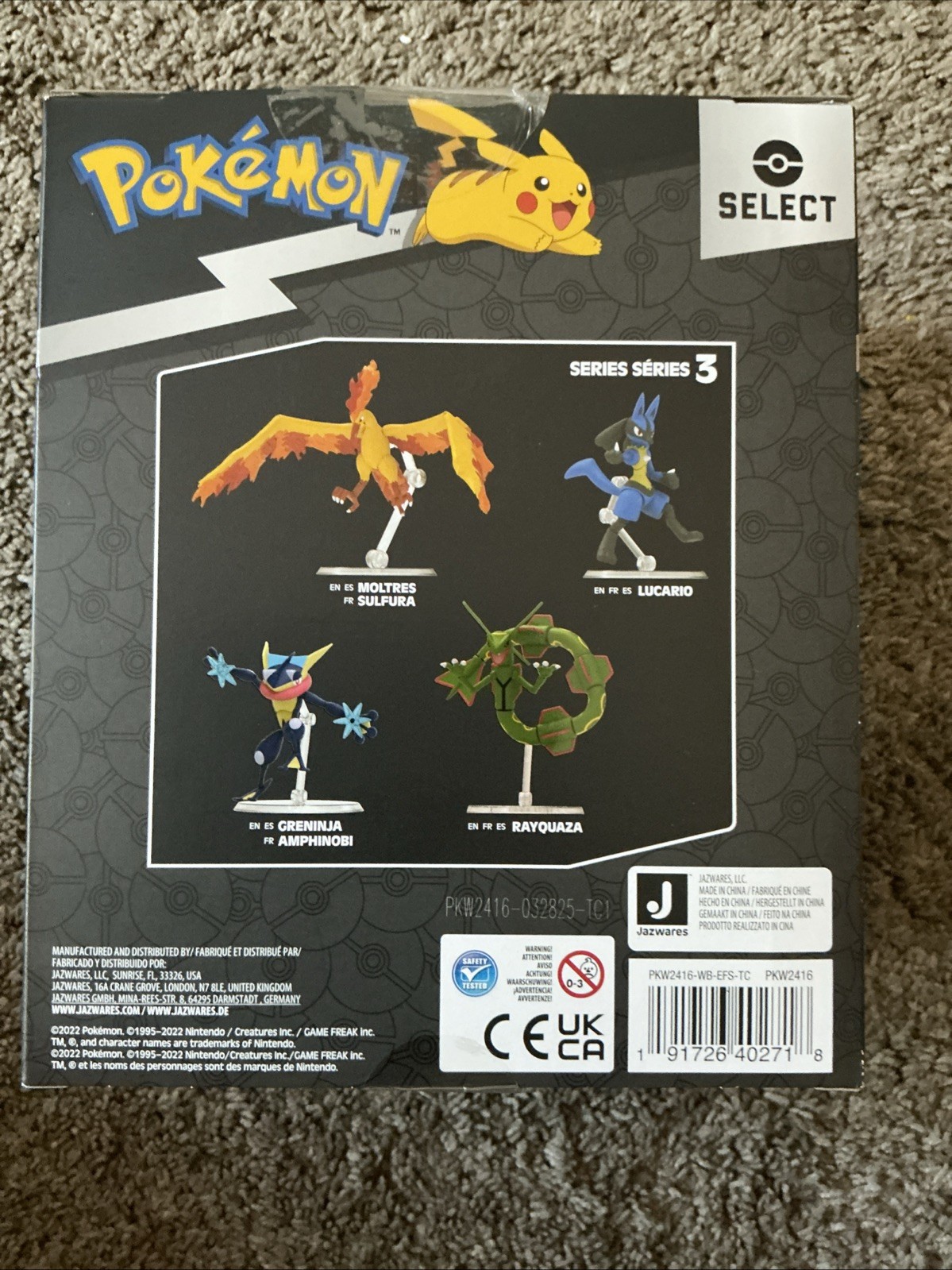 NEW Moltres Articulated Toy Figure 2022 Pokemon Select Series 3 Factory Sealed