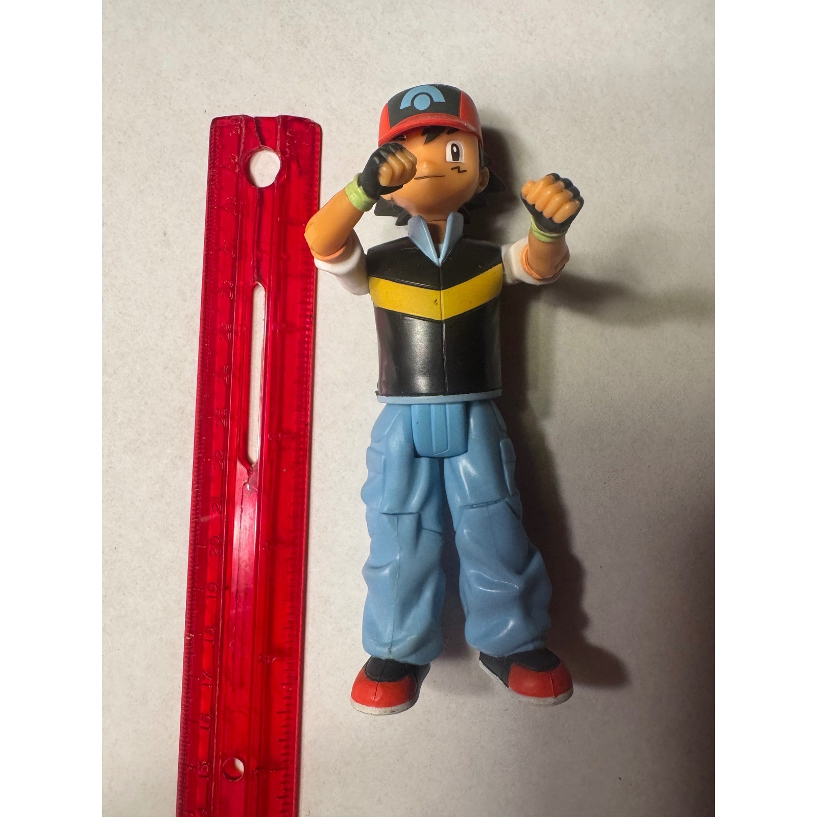 Pokemon Ash Ketchum Action Figure 2007 Jakks Pacific Diamond Pearl Nintendo 5″