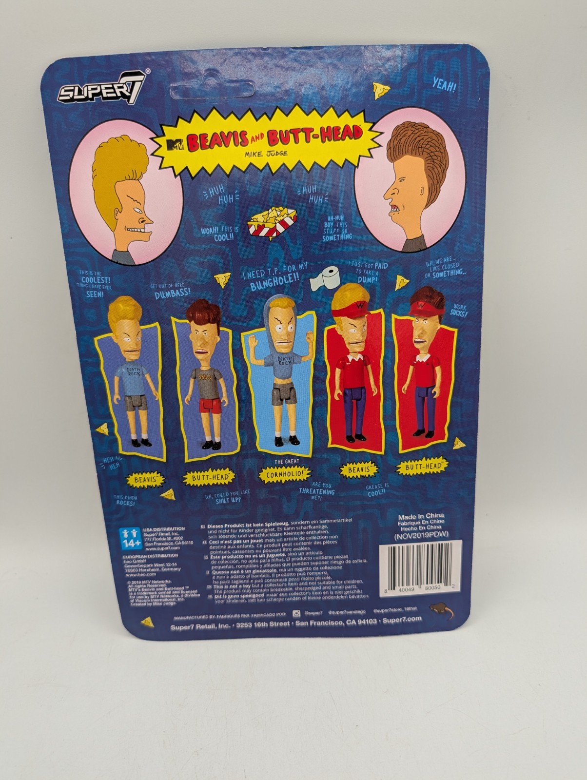 BEAVIS And BUTT-HEAD – “CORNHOLIO” Action Figure ReAction Super7 NEW 2019 MTV