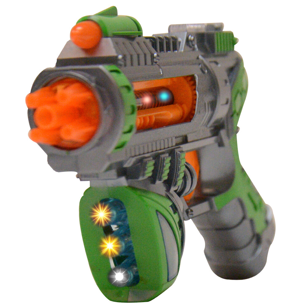 Light Up Kids Pretend Play Space Blaster Toy Gun Pistol Gift With Lights Sounds