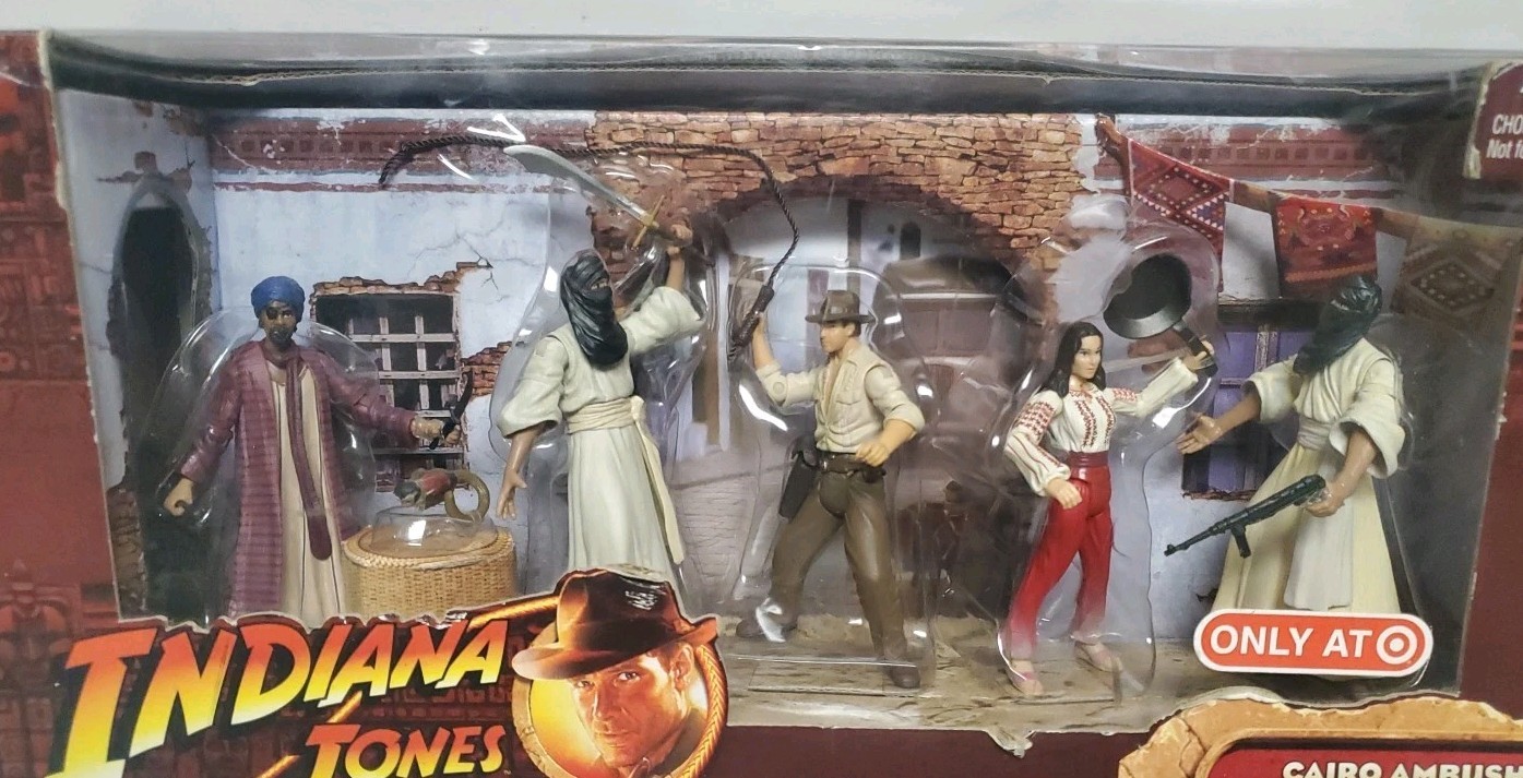 2008 Hasbro, Indiana Jones: Cairo Ambush – Target Exclusive 5 Figure Pack *READ*