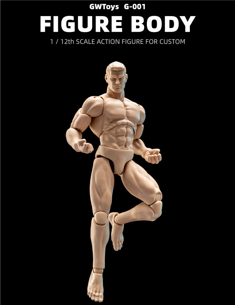 GWToys 1:12 G001 Super Strong Muscular 6″ Action Figure Body Male Flexible Doll