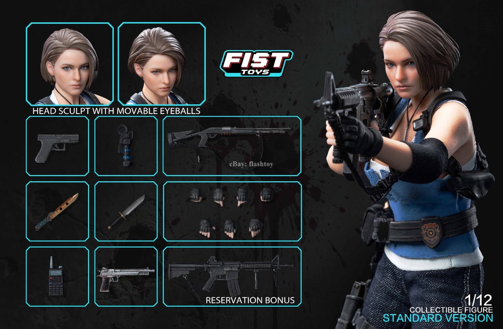 Presale Fist Toys FIST-002 1/12 Doomsday Cop Jill Policewomen Valentine Standard