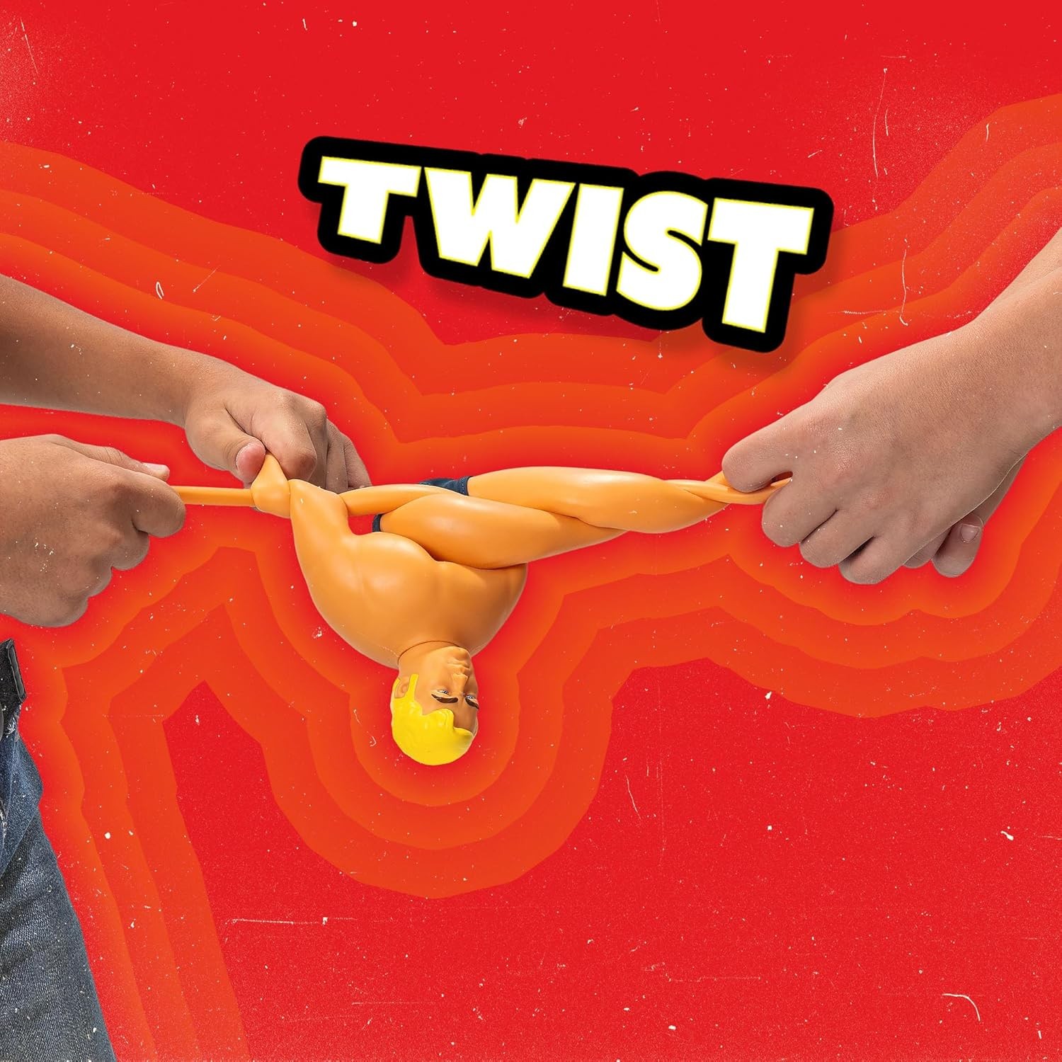 Basic Fun Stretch Armstrong Large 10Inch Retro Action Figure Super Stretchy Toy