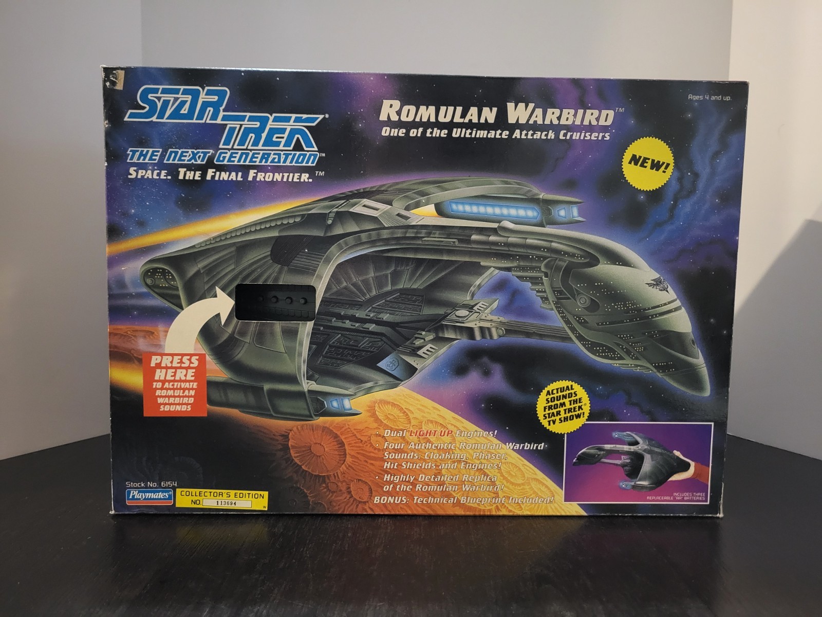 Romulan Warbird The Next Generation 1993 STAR TREK Playmates MIB NEW Sealed