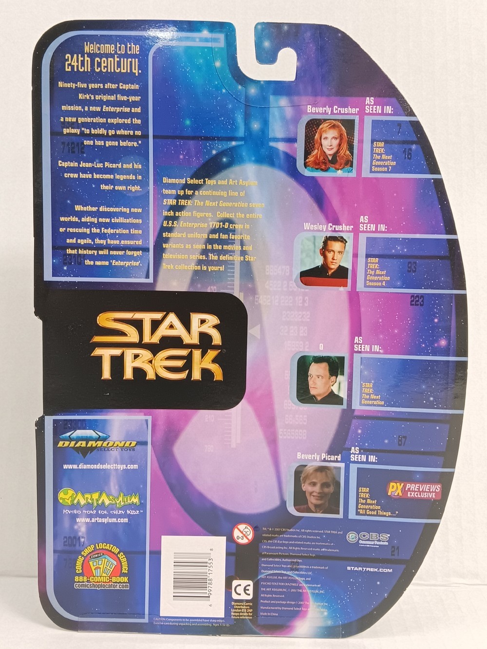 “Q” STAR TREK THE NEXT GENERATION 7″ ACTION FIGURE DIAMOND SELECT 2006 UNOPENED