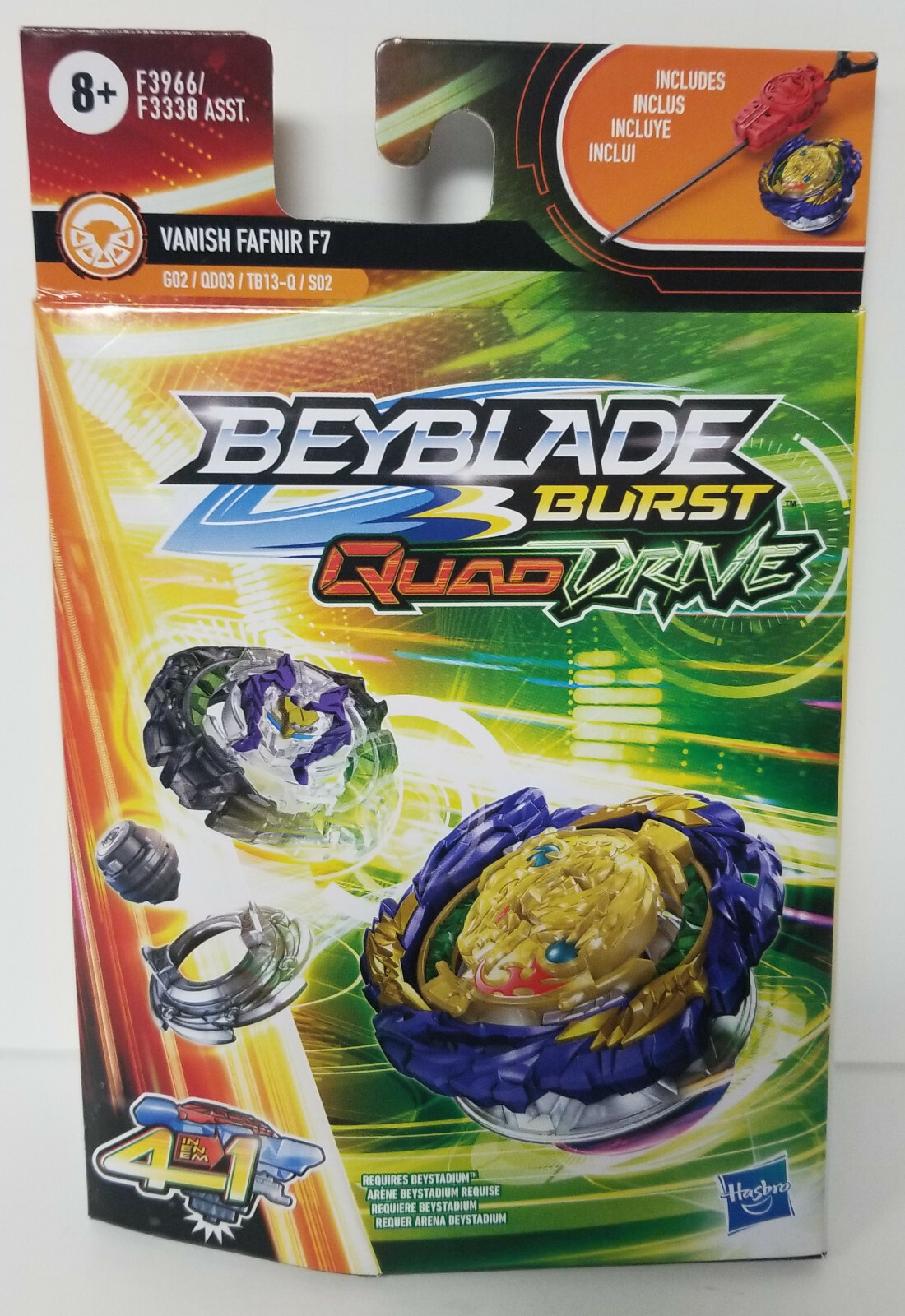 Beyblade Burst Quad Drive Vanish Fafnir F7, 4 in 1 Ways to Play