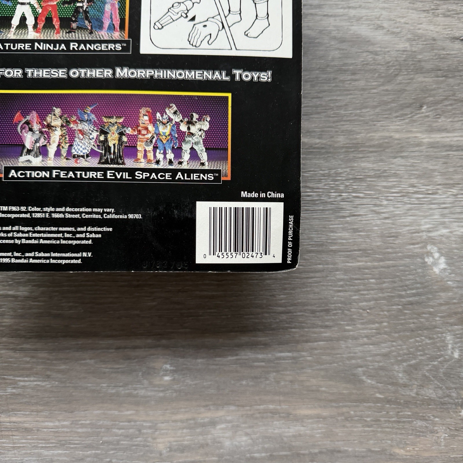 1995 Bandai Mighty Morphin Power Rangers Blue Ninja Disk Ranger Original