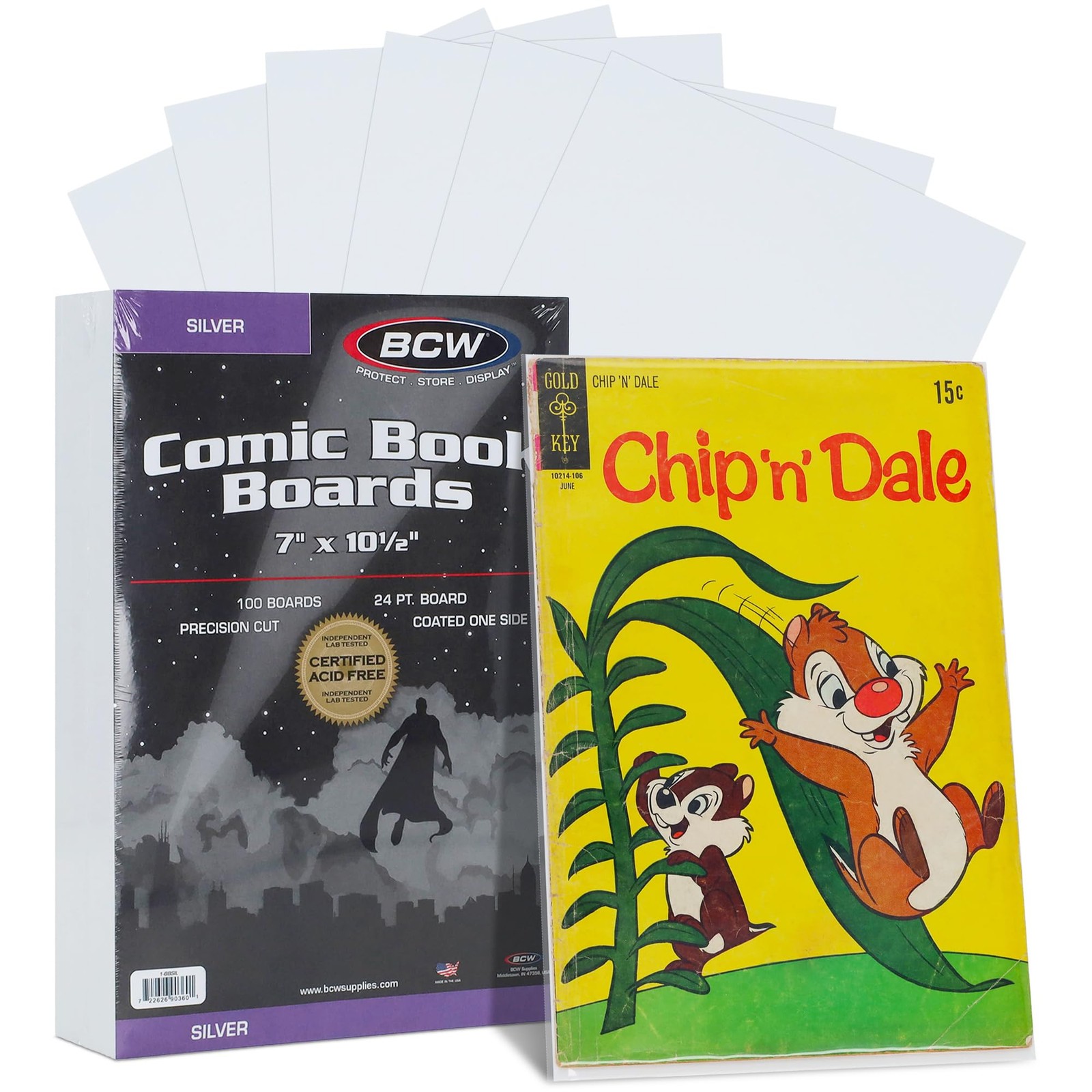 BCW Backing Boards, 7 X 10 1/2quot, Silver Toys amp Games