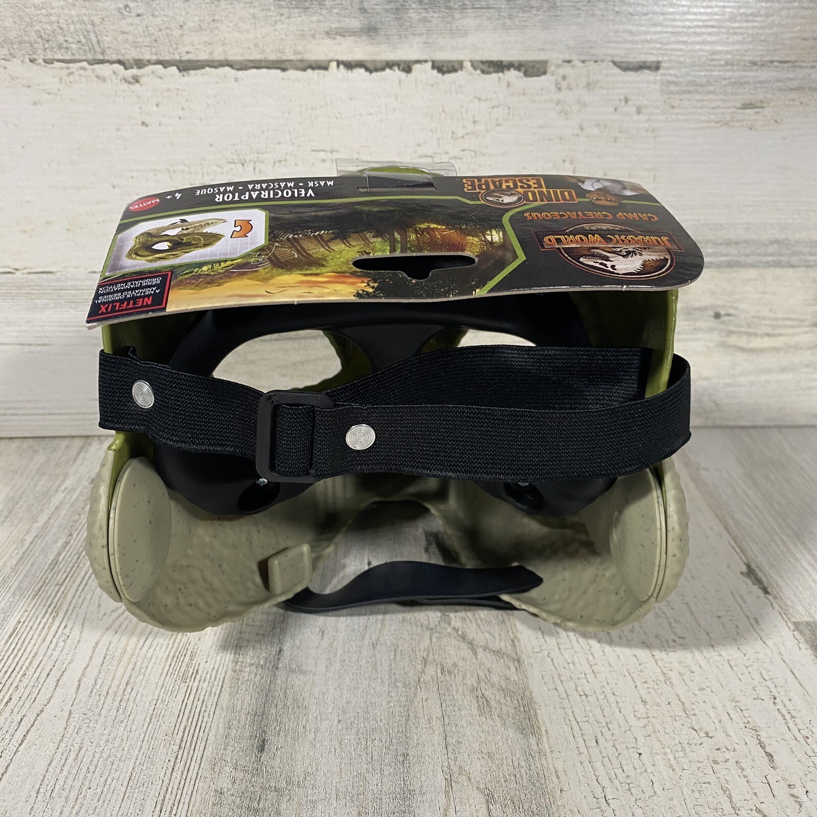 Jurassic World Camp Cretaceous Dino Escape Green Velociraptor Mask Brand New