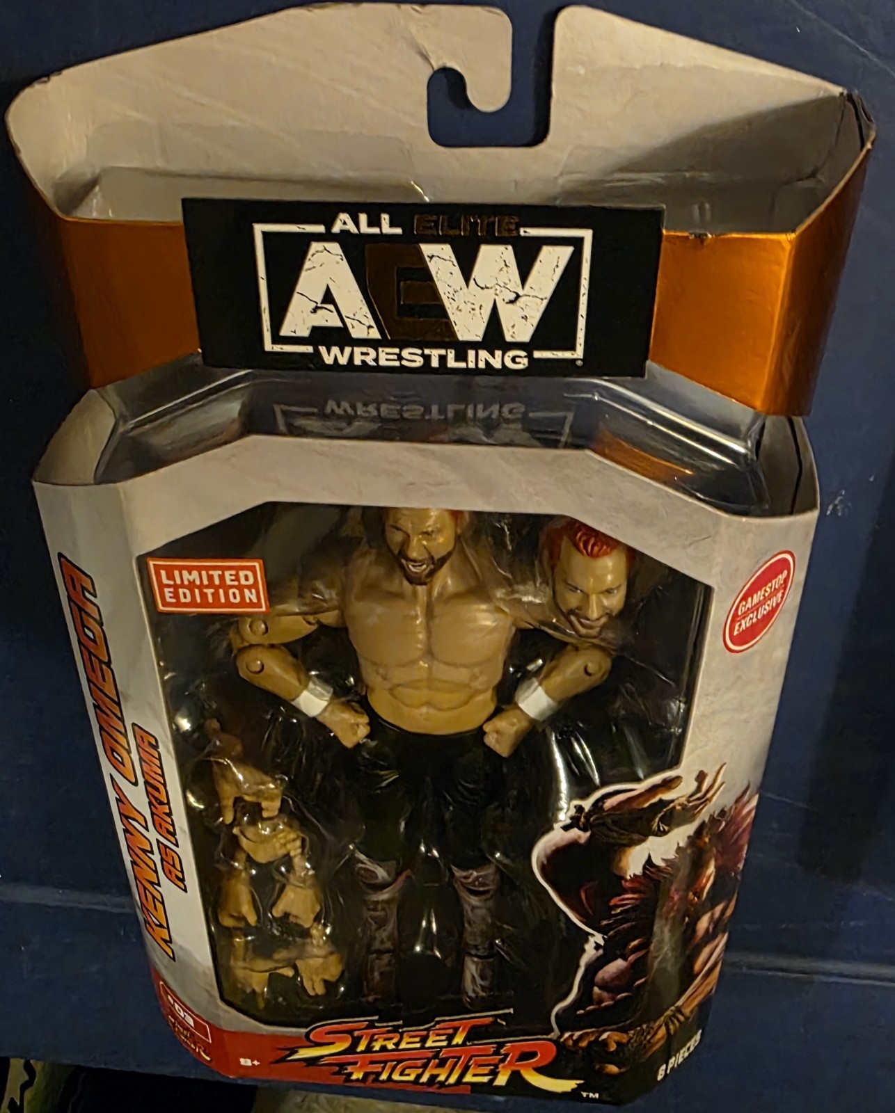 All Elite Wrestling x Street Fighter Kenny Omega Akuma Action Figure AEW NIB