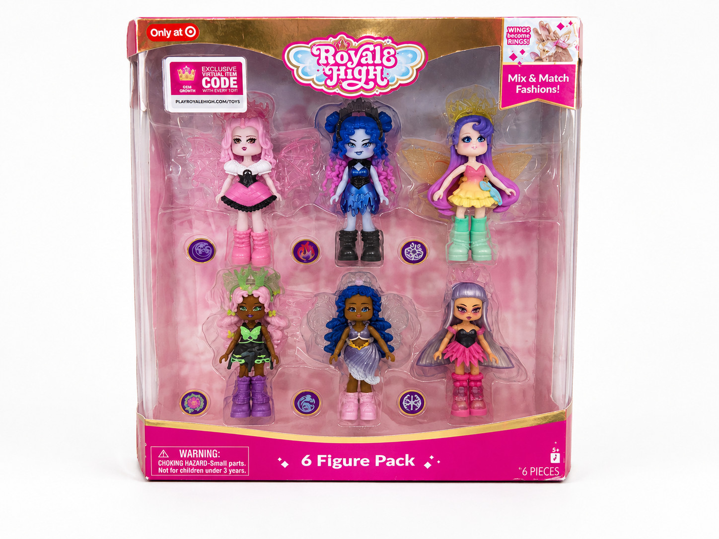 Royale High 6 Figure Pack Target Exclusive Gem Crown Code UNSCRATCHED CODE