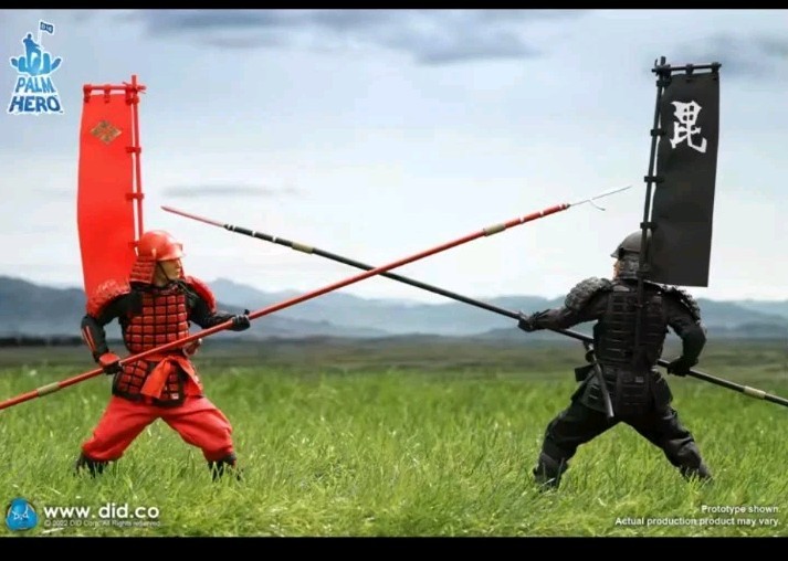 1/12 Scale Japanese Samurai Sengoku Soldier Red Version Armor 6″ Action Figure