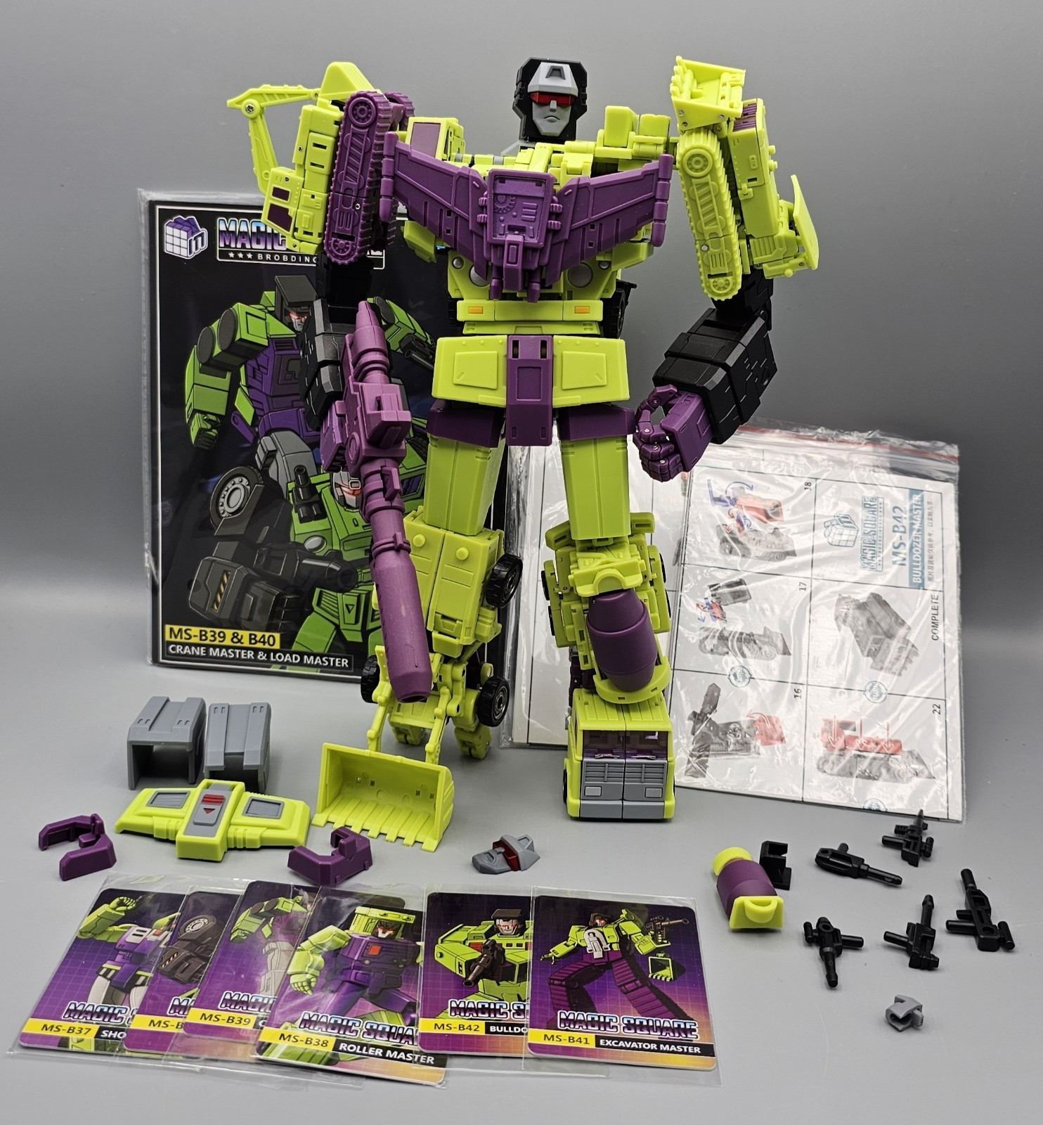 Magic Square Devastator Full Set Constructicons Original Release Complete