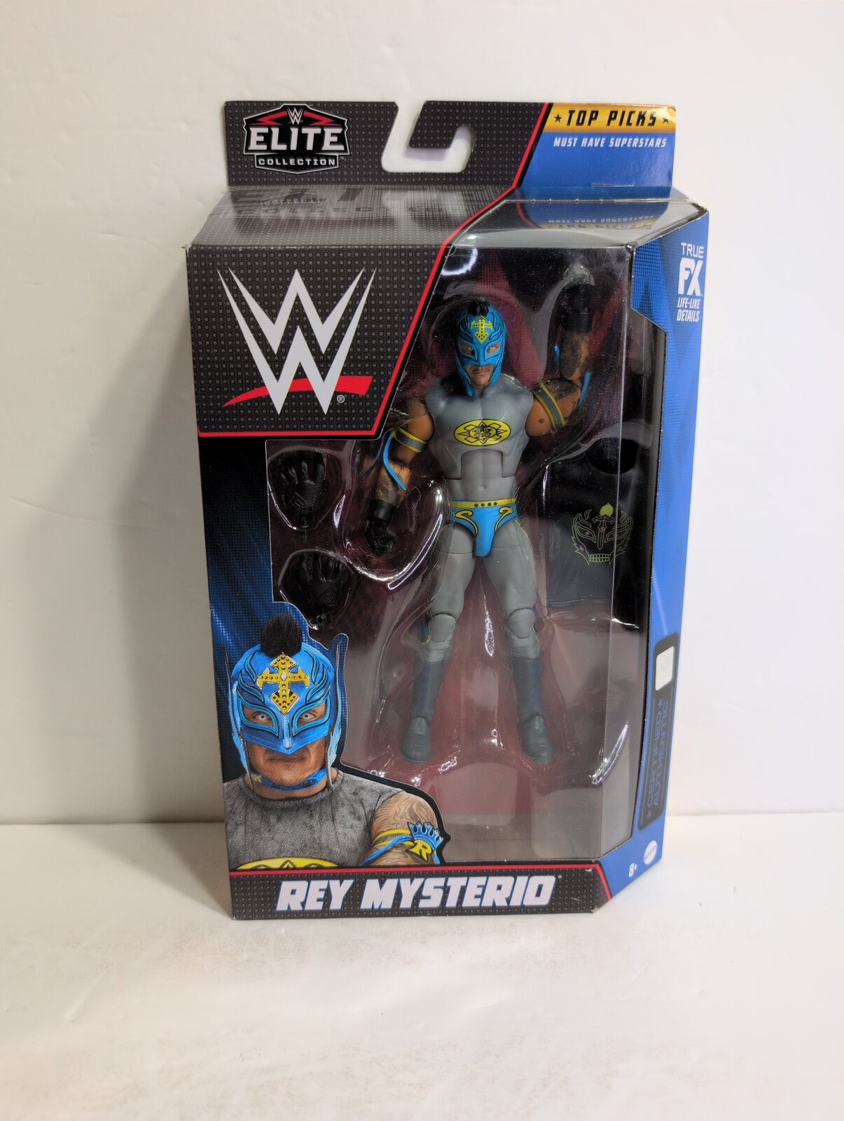 Rey Mysterio 6″ Blue/Grey Mattel WWE Elite Collection 2022 Top Picks NIB