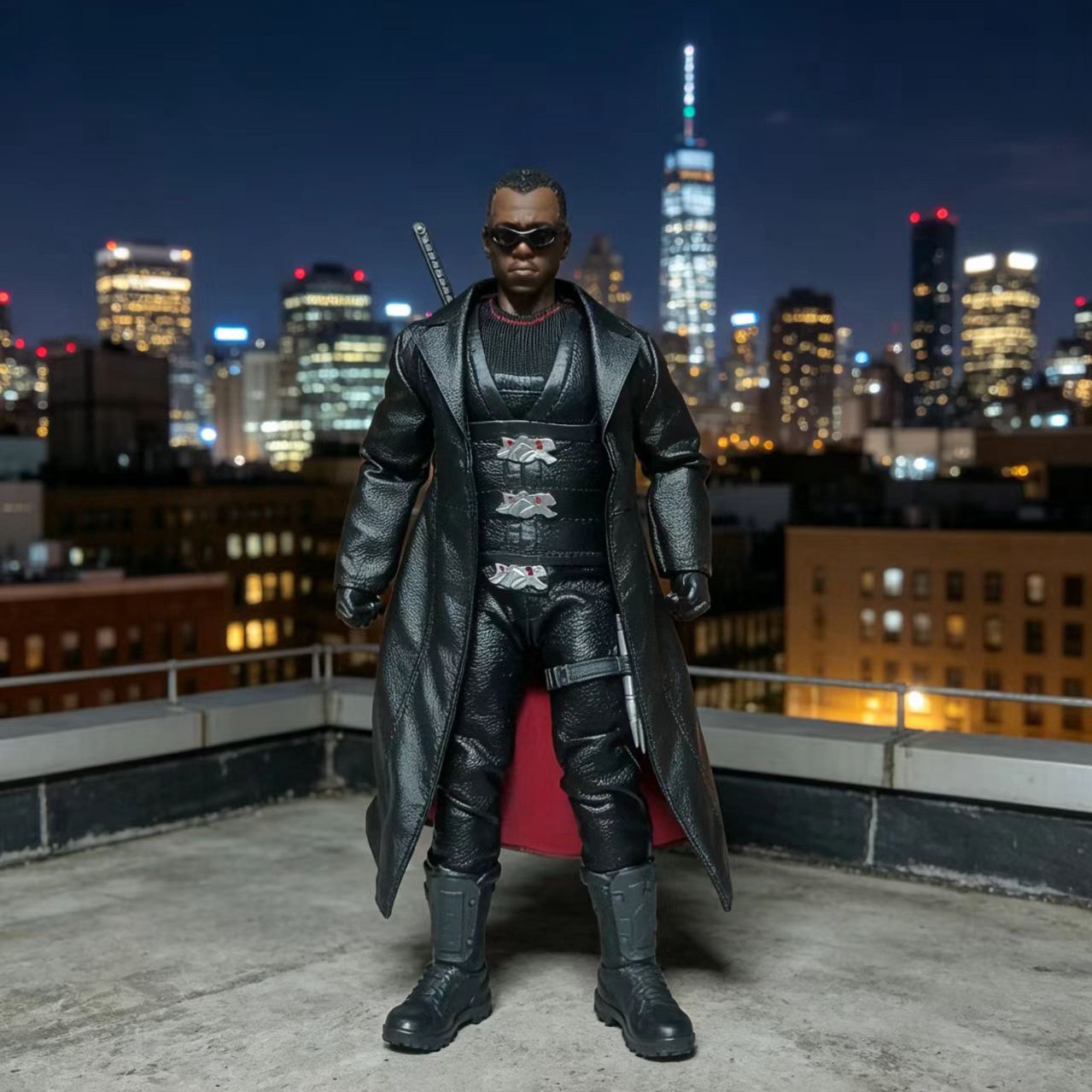 1/12 black overcoat for 6″ blade figure SHF Nota Mezco MixMax PHICEN Figma ❶USA❶