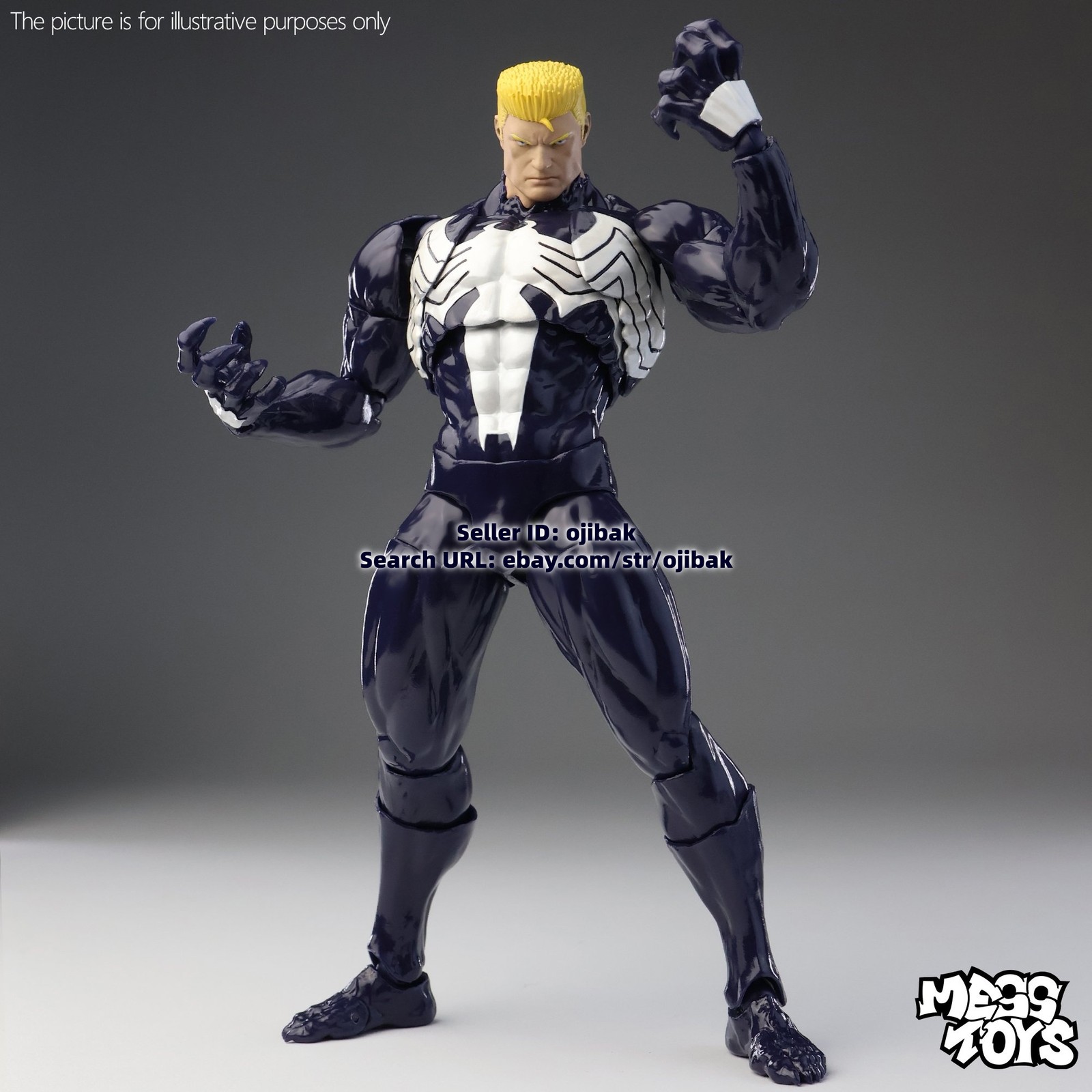 Hot-New Mess Toys Venom Lethal Neighbor 1/12 Spider-Man Symbiote Action Figure