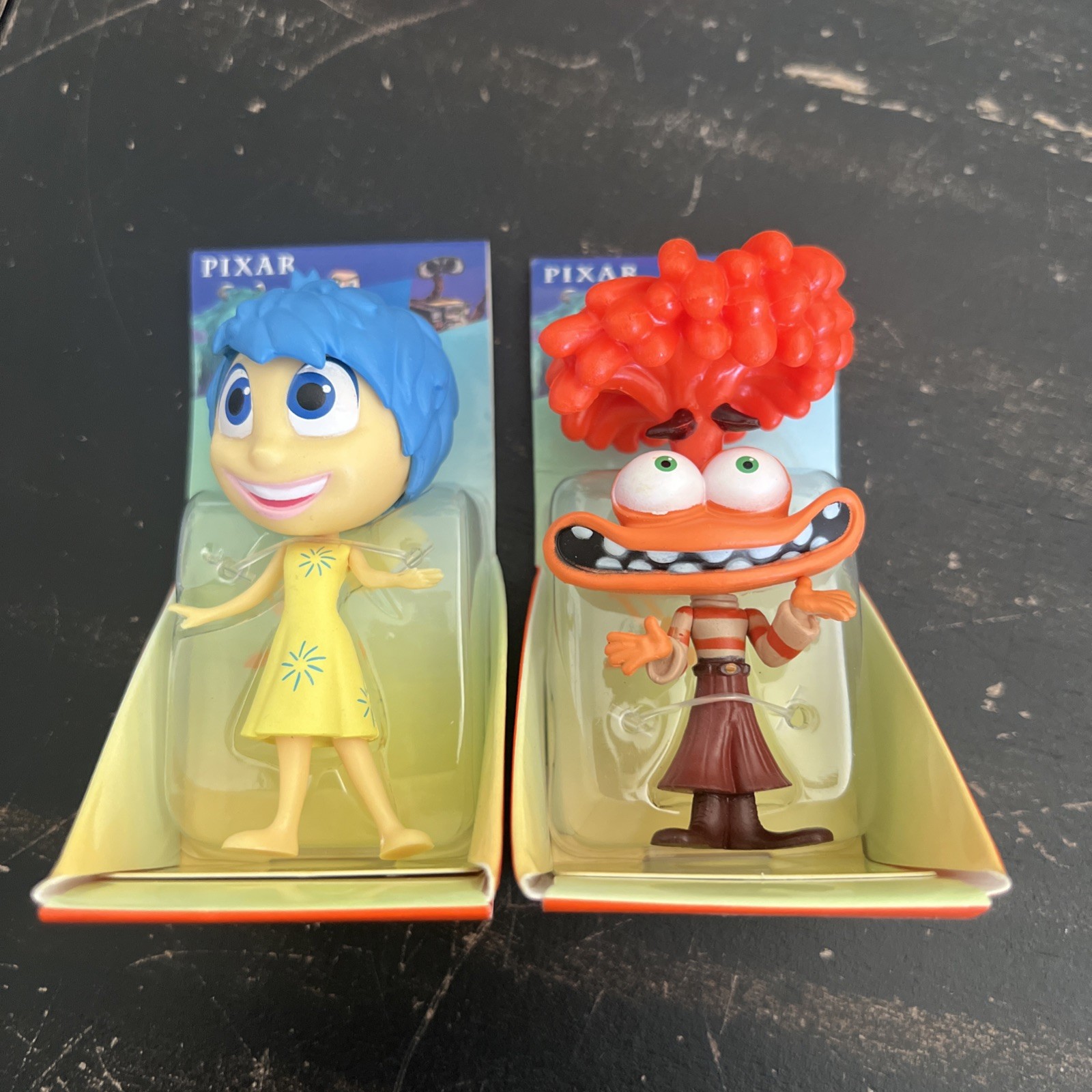 (LOT OF 2) Disney Pixar Inside Out JOY & ANXIETY Mini Figures NEW CultureFly