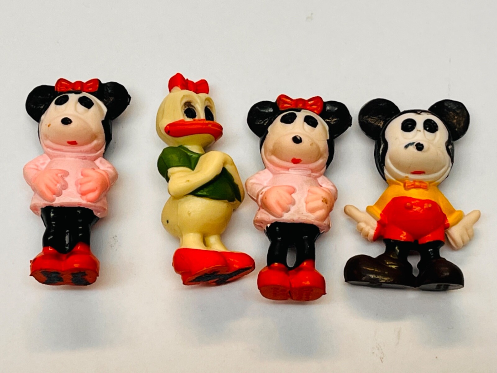 Vintage Disney Small Rubber Toy Figures Minnie Mickey Mouse Daisy Duck Bin 11