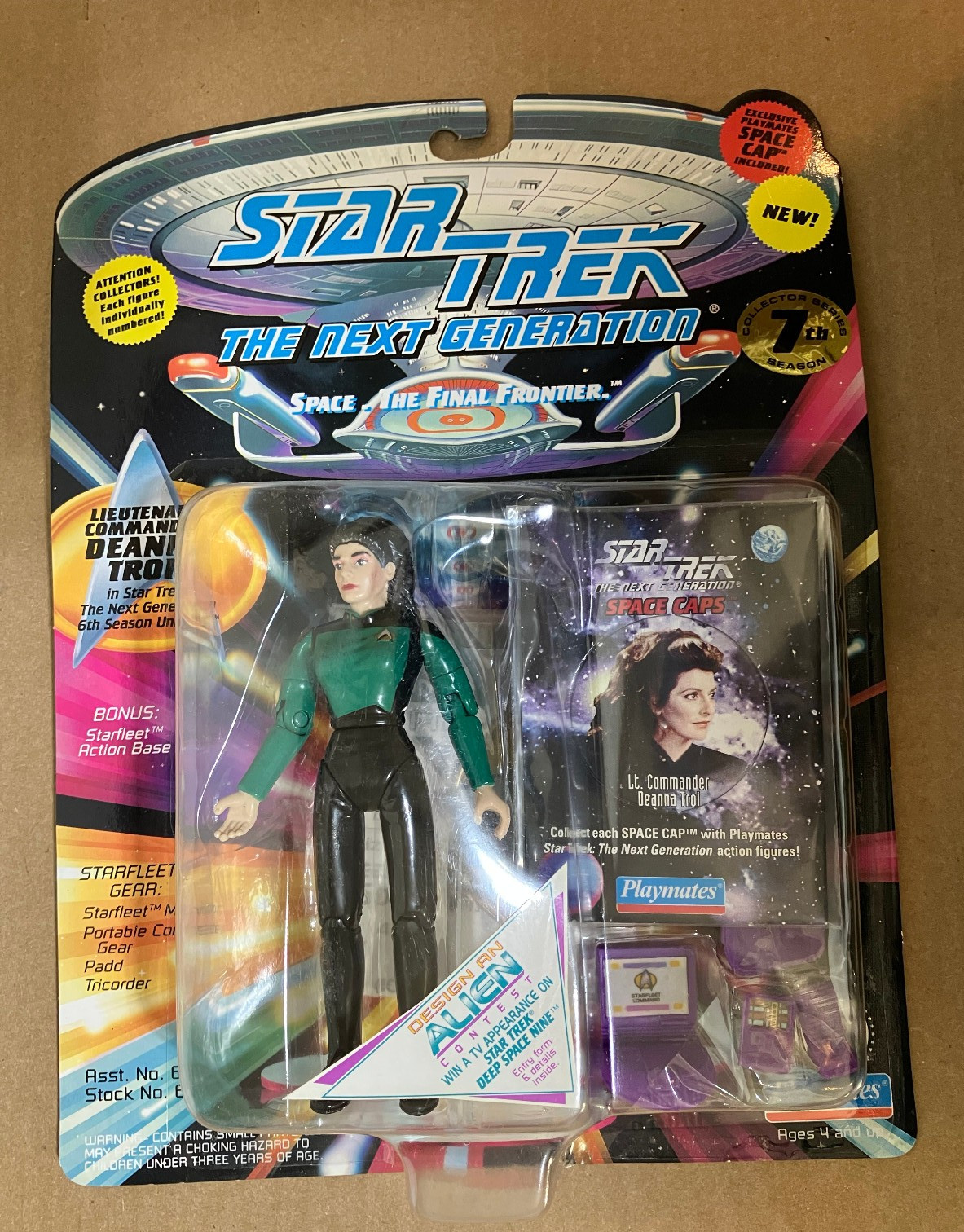 Vintage 1994 Playmates Star Trek The Next Generation Figures 7th Season Lot of 6