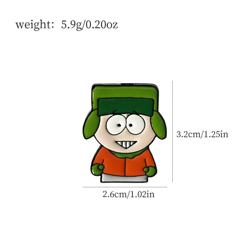 7Pcs/Set Cartoon TV Movie Cartman Figure Badges – Cute Lapel Pins for Backpacks